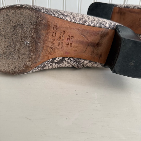 Vince Black and Gray Snakeskin Ankle Boots - Picture 4 of 4